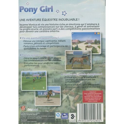 Jeu PC Pony Girl 2 – CD-ROM Neuf Sous Blister, Version Française, Sorti En 2004