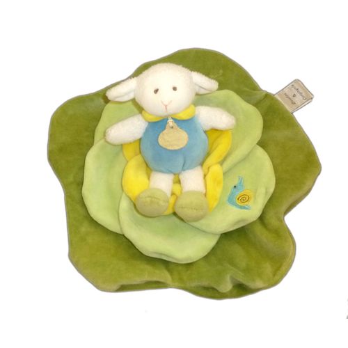 Doudou Et Compagnie Simon Le Mouton Sur Feuille Choux Verte