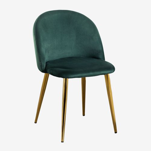 Lot 4 Chaises En Velours Kana Doré