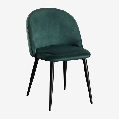 Chaise De Salle À Manger En Velours Kana Noir