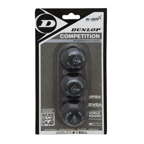 Dunlop Balles De Squash X3 Competition Loisirs