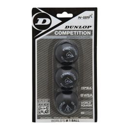 Dunlop Balles De Squash X3 Competition Loisirs