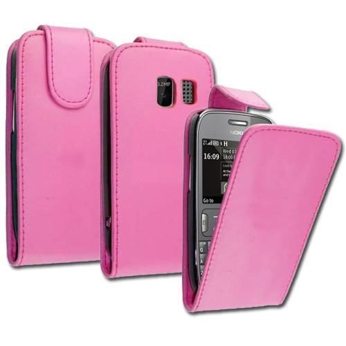 Etui Housse Coque Pochette Cuir Rose Pour  Nokia Asha 302