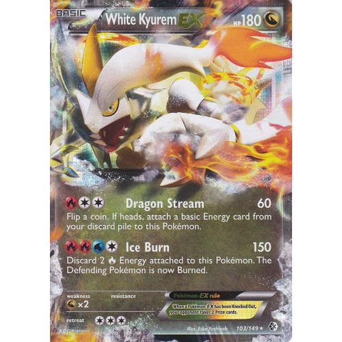 Carte Pokemon - Kyurem Blanc Ex  - 103/149 - Frontieres Franchies - Version Anglaise -