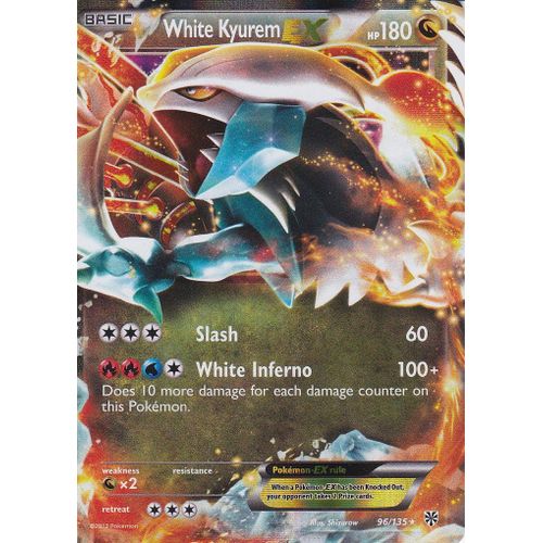 Carte Pokemon - Kyurem Blanc Ex - 96/135 - Tempete Plasma - Version Anglaise -
