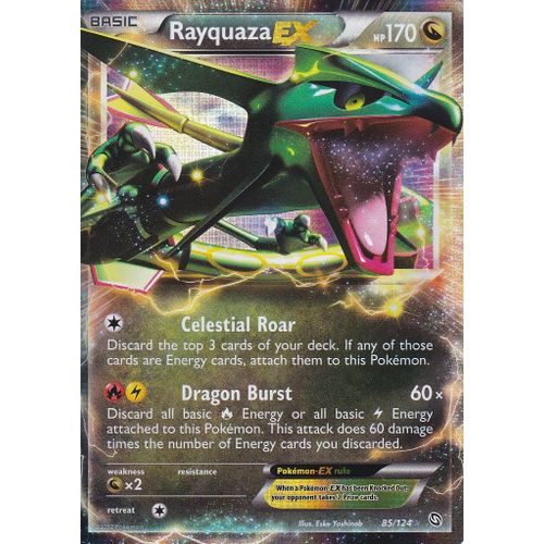 Carte Pokemon - Rayquaza Ex - 85/124 - Dragons Exaltes - Version Anglaise -