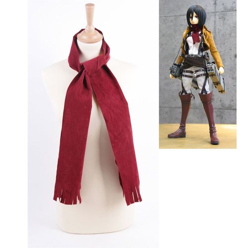 Écharpe Foulard Costume Accessoire Mikasa Ackerman Eren Attack On Titan L'attaque Des Titans Shingeki No Kyojin Convention Salon Anime Manga Japan Black Sugar Boutique Mode Déguisements Cosplay Paris