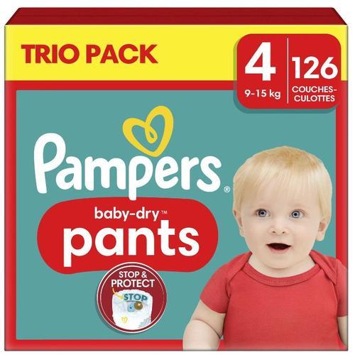 Pack 126 Couches Pampers Baby Dry Pants Taille 4 (9à 15kg) Culottes