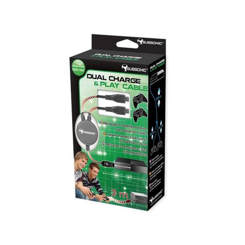 Subsonic - Dual Charge And Play Cable Pour Xbox One - Câble Double Connecteur Pour Manettes Xbox One