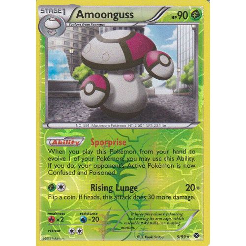 Carte Pokemon - Amoonguss ( Gaulet ) - 9/99 - Holo Reverse - Destinees Futures - Version Anglaise -