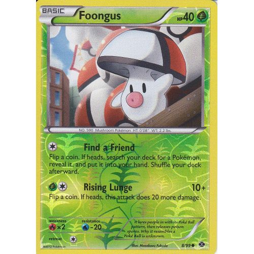 Carte Pokemon - Foongus ( Trompignon ) - 8/99 - Reverse - Destinees Futures - Version Anglaise -