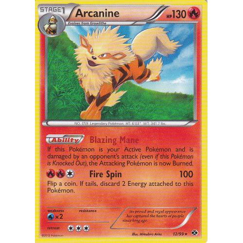 Carte Pokemon - Arcanine ( Arcanin ) - 12/99 - Holo Reverse - Destinees Futures - Version Anglaise -