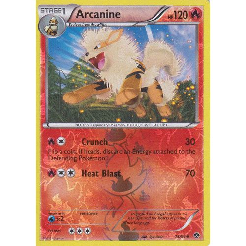 Carte Pokemon - Arcanine ( Arcanin ) - 13/99 - Reverse - Destinees Futures - Version Anglaise -