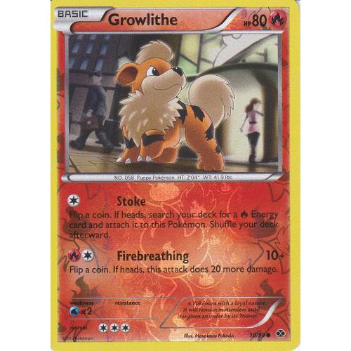 Carte Pokemon - Growlithe ( Caninos ) - 10/99 - Reverse - Destinees Futures - Version Anglaise -