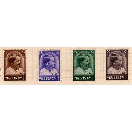 Lot Baudouin Prince Héritier, 9 Timbres