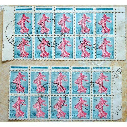 20 Timbres Semeuse De Piel - France 1960