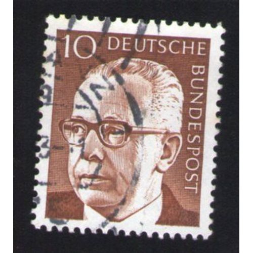 Allemagne Oblitération Ronde Used Stamp 10 Président Gustav Heinemann