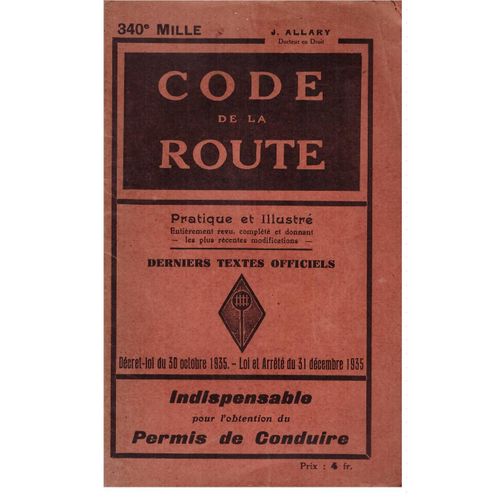 Code De La Route 1936