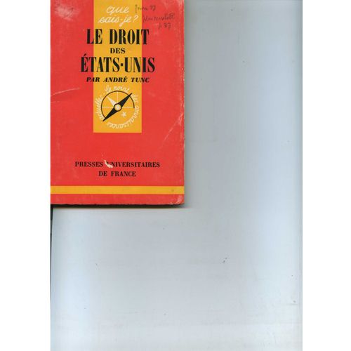 Le Droit Des Etats-Unis