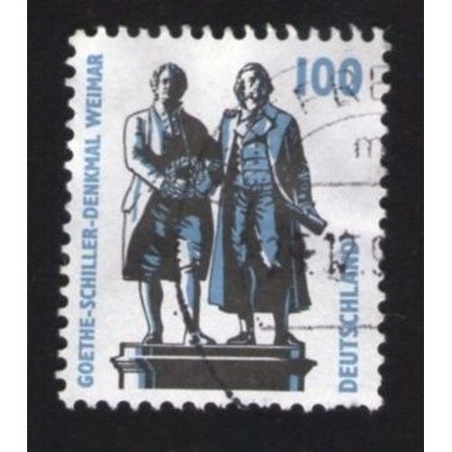 Allemagne Oblitération Ronde Used Stamp Goethe Schiller Denkmal Weimar Statue Monument