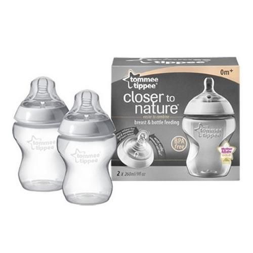 Lot De 2 Biberons Tommee Tippee Closer To Nature 260 Ml 0m+