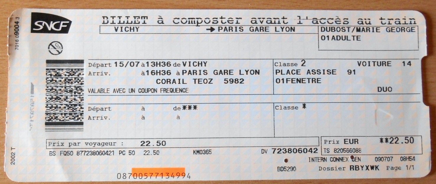 Sncf Billet