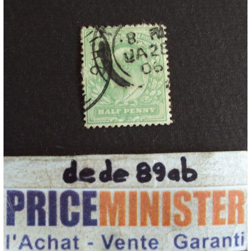 Royaume-Uni..  Half Penny (1/2) Le Roi Edward V I I (1841-1910) Oblitéré.