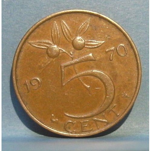 Pièce De 5 Cent " Juliana " (Type C) - Pays-Bas - 1970