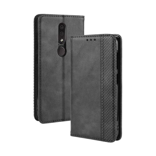 Étui Pour Nokia 4.2 Cuir Pu Portefeuille Fermeture Magnétique - Noir