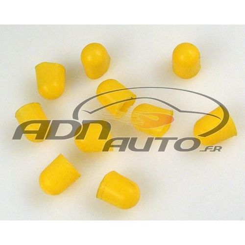 10 Caches Ampoules T10 - Jaune - 10mm