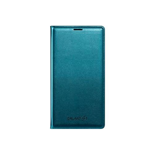 Etui Samsung Galaxy S5 Folio Bleu Porte