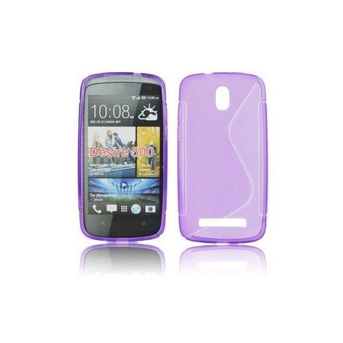 Coque Arrière En Gel Silicone Violet Pour Htc Desire 500