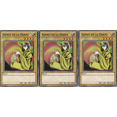 Lot De 3 Cartes  Yu-Gi-Oh - Esprit De La Harpe - Ys11-Fr001 -