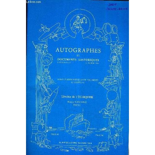 L'echiquier - Autographes Et Documents Historiques - Catalogue N°7 - Automne 1981 - Reference De 1 A 90 .