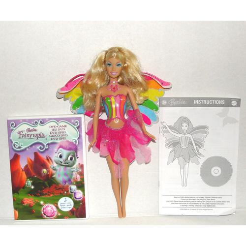 Barbie Fairytopia Elina Avec Son Jeu Dvd L'aventure Au Pays De L'arc En Ciel Avec Notice