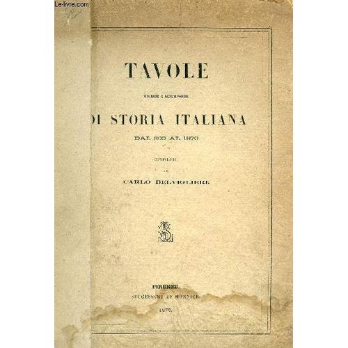 Tavole Sincrone E Genealogiche Di Storia Italiana Dal 306 Al 1870