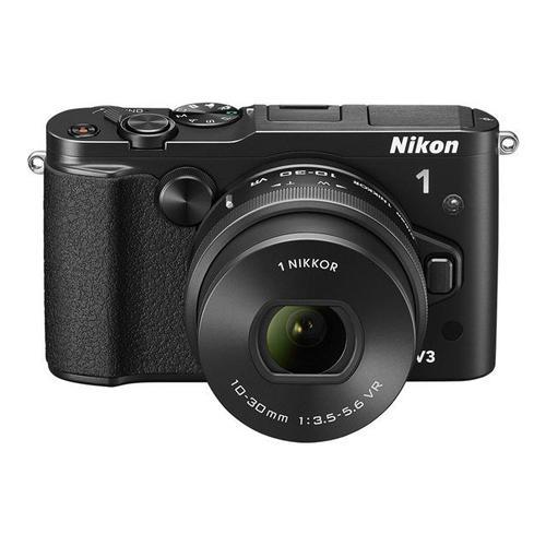 Nikon 1 V3 - Appareil photo numérique - Hybride - 18.4 Mpix - 3 x zoom optique 1 objectif NIKKOR VR 10-30mm PD-ZOOM - Wi-Fi - noir