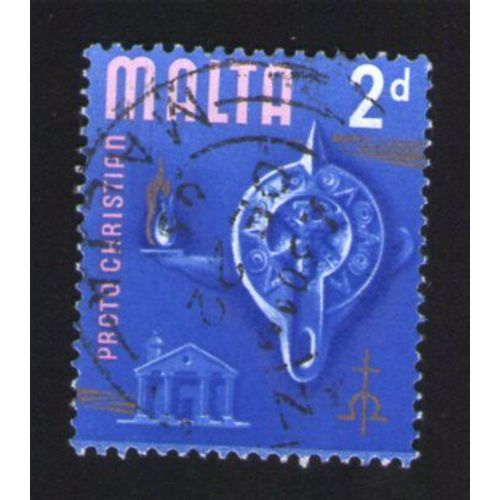 Malte Oblitération Ronde Used Stamp Proto Christian Christianisme Proto-Orthodoxe