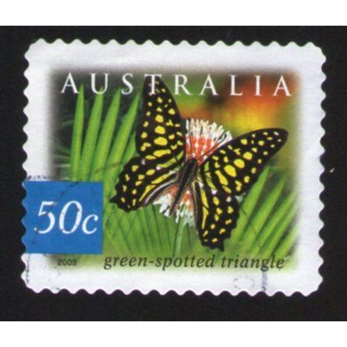 Australie 2003 Oblitération Ronde Used Stamp Papillon Butterfly Green Spotted Triangle Graphium Agamemnon