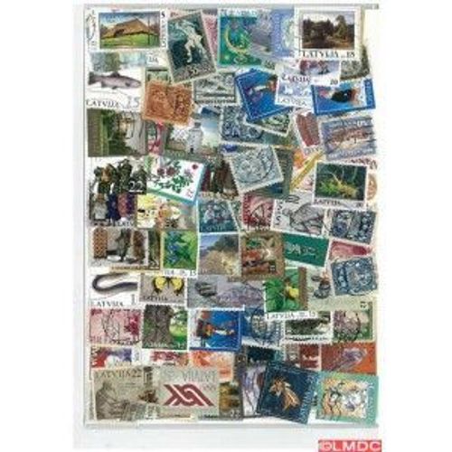 Lettonie 100 Timbres Differents