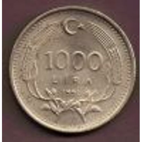 Turquie ( Turkiye Cumhuriyeti ) = Pièce De 1000 Lira De 1991, En Nickel.