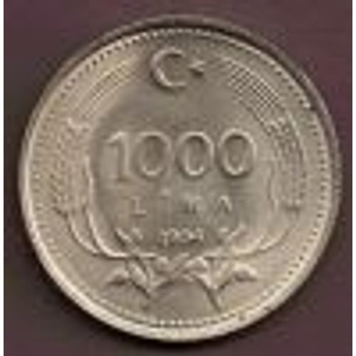 Turquie ( Turkiye Cumhuriyeti ) = Pièce De 1000 Lira De 1994, En Nickel.