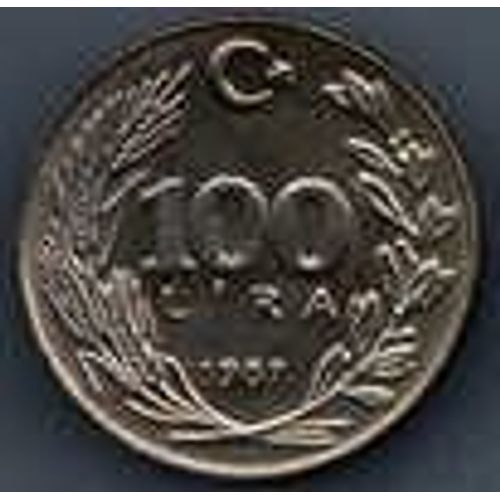 Turquie ( Turkiye Cumhuriyeti ) = Pièce De 100 Lira De 1987, En Nickel.