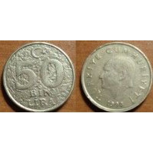 Turquie ( Turkiye Cumhuriyeti ) = Pièce De 50 Bin Lira De 1998, En Nickel.
