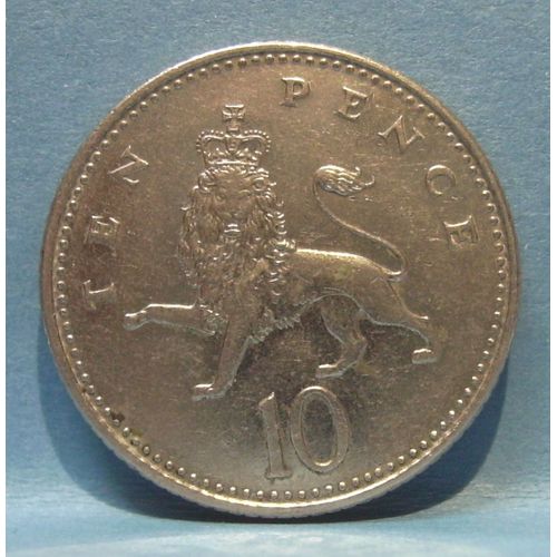 Pièce De Ten (10) Pence Elizabeth Il - Royaume-Uni - 1992