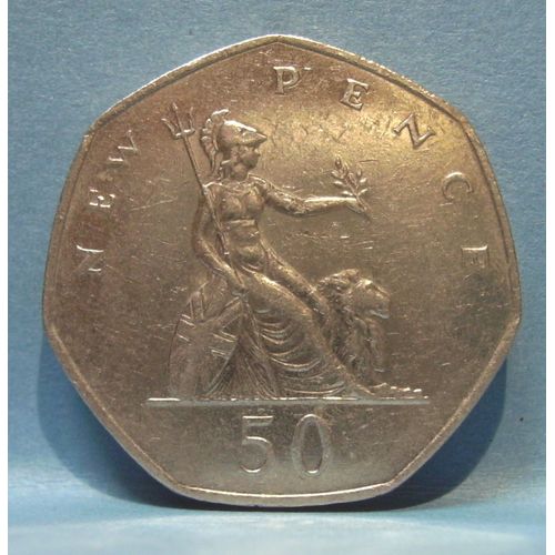 Pièce De 50 New Pence Elizabeth Il - Royaume-Uni - 1980