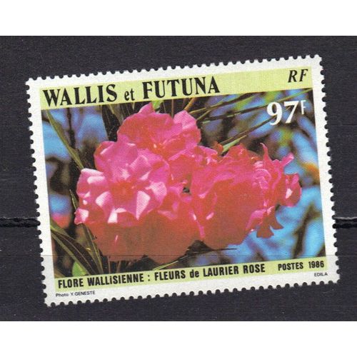 Wallis Et Futuna 1986 : Flore Wallisienne : Fleurs De Laurier-Rose - Timbre 97 F. Multicolore Neuf **