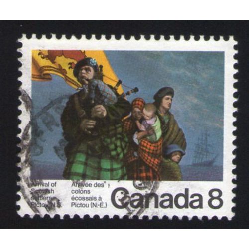 Canada Oblitération Ronde Round Postmark Arrivée Des Colons Écossais À Pictou
