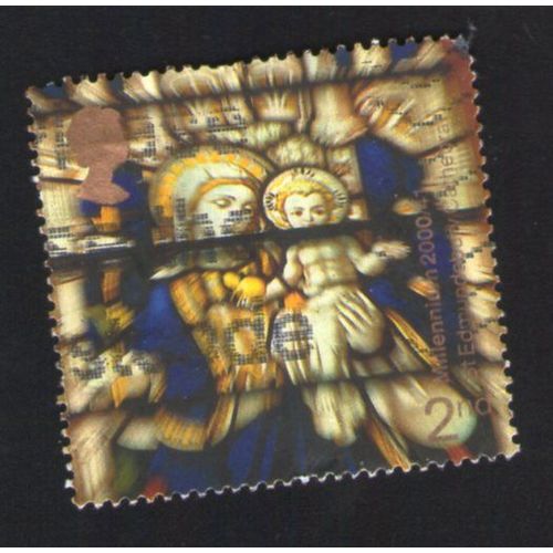 Royaume Uni 2000 Oblitéré Postmarked Vierge Et L'enfant Vitrail St Edmundsbury Cathédrale
