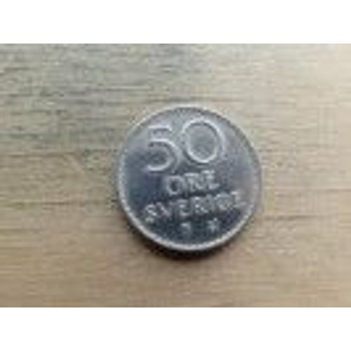 Suède = Pièce De 50 Ore, Année 1973, En Nickel